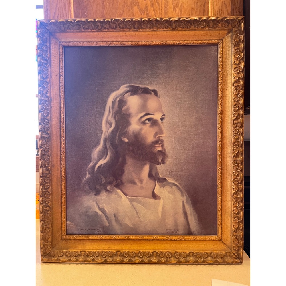 Warner Sallman Head of Christ 1940 Framed Print Jesus Art Kriebel & Bates